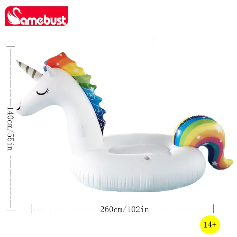 Bouée licorne gonflable géante – Flotteur piscine été adulte