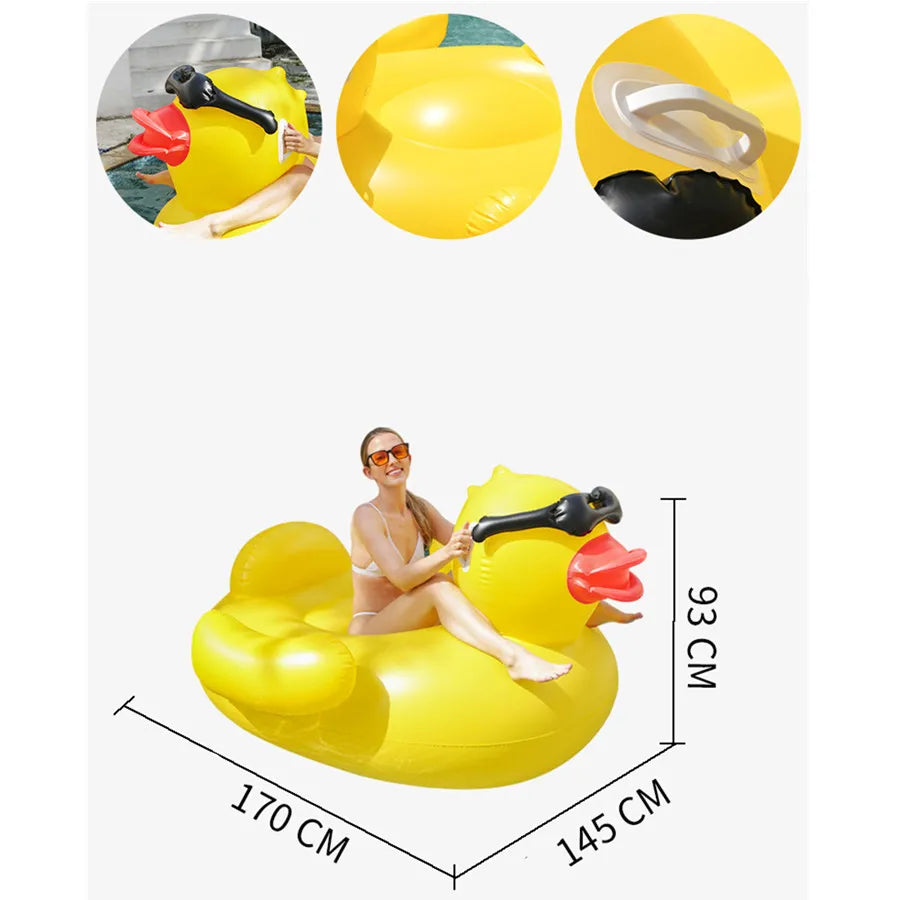 Matelas gonflable canard géant – Flotteur piscine enfant adulte