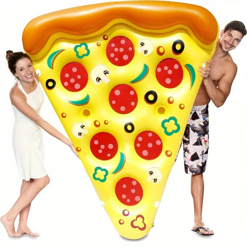 Bouée Pizza Géante Gonflable – Flotteur piscine fun adulte