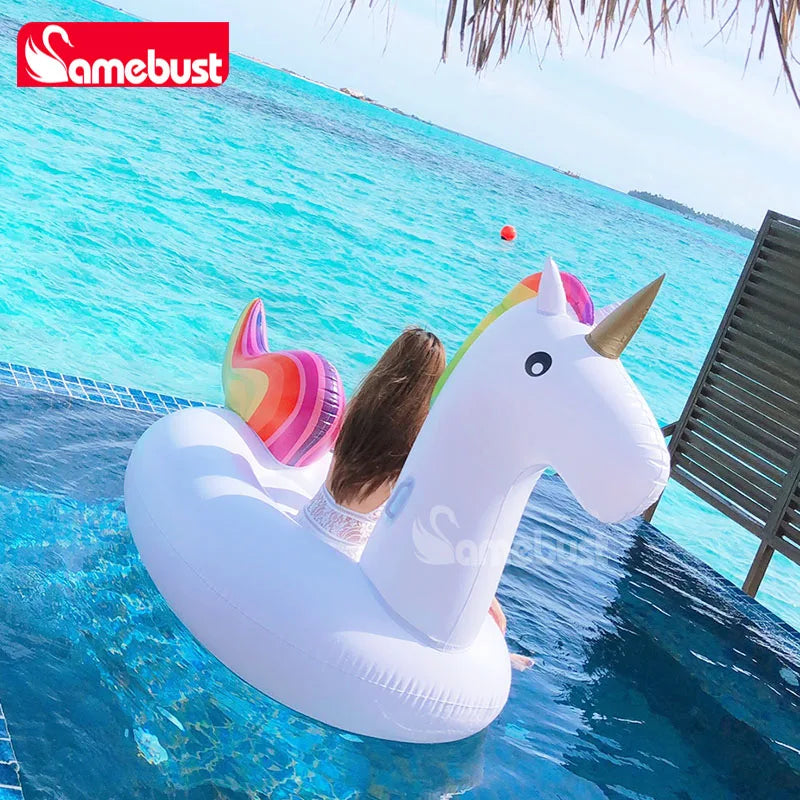 Bouée licorne gonflable géante – Flotteur piscine été adulte