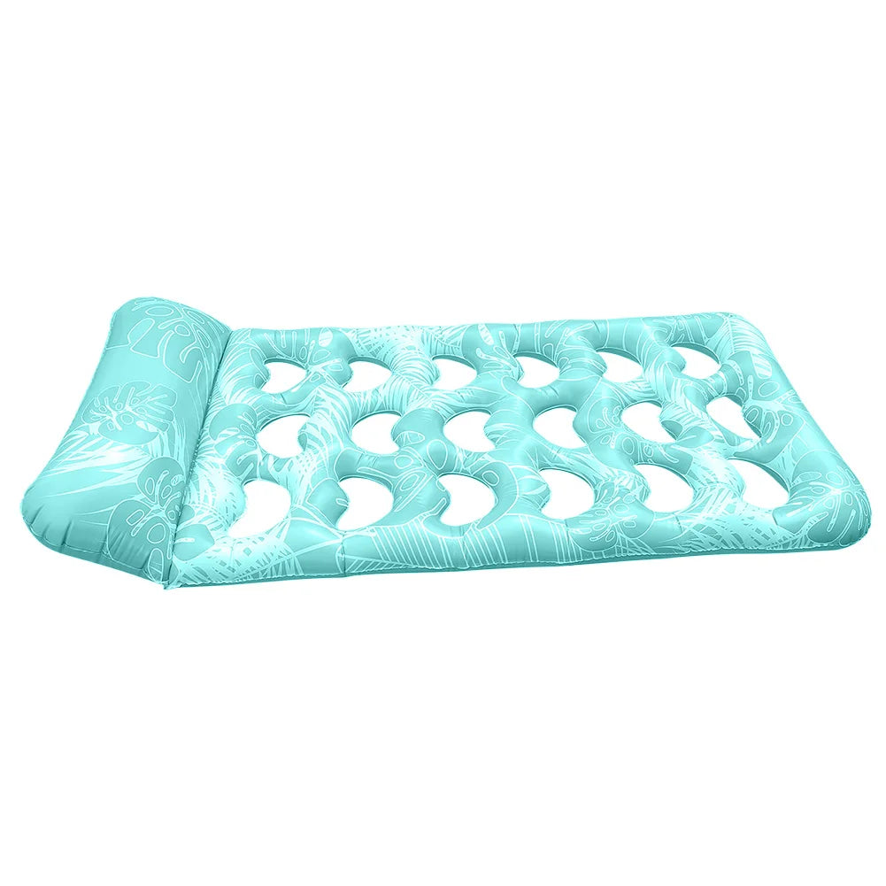 Matelas gonflable piscine 180x80cm avec appuie-tête – Flotteur PVC longue durée