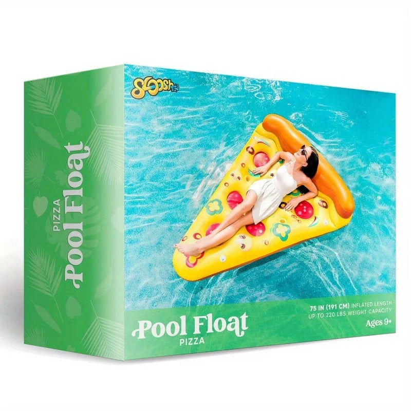 Bouée Pizza Géante Gonflable – Flotteur piscine fun adulte