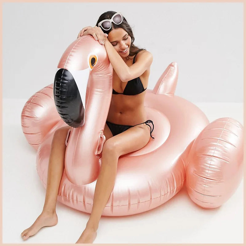 Bouée Flamant Rose Géante – Flotteur piscine été pour adultes