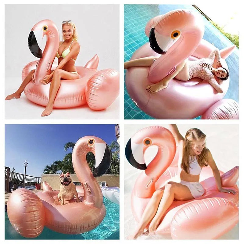 Bouée Flamant Rose Géante – Flotteur piscine été pour adultes
