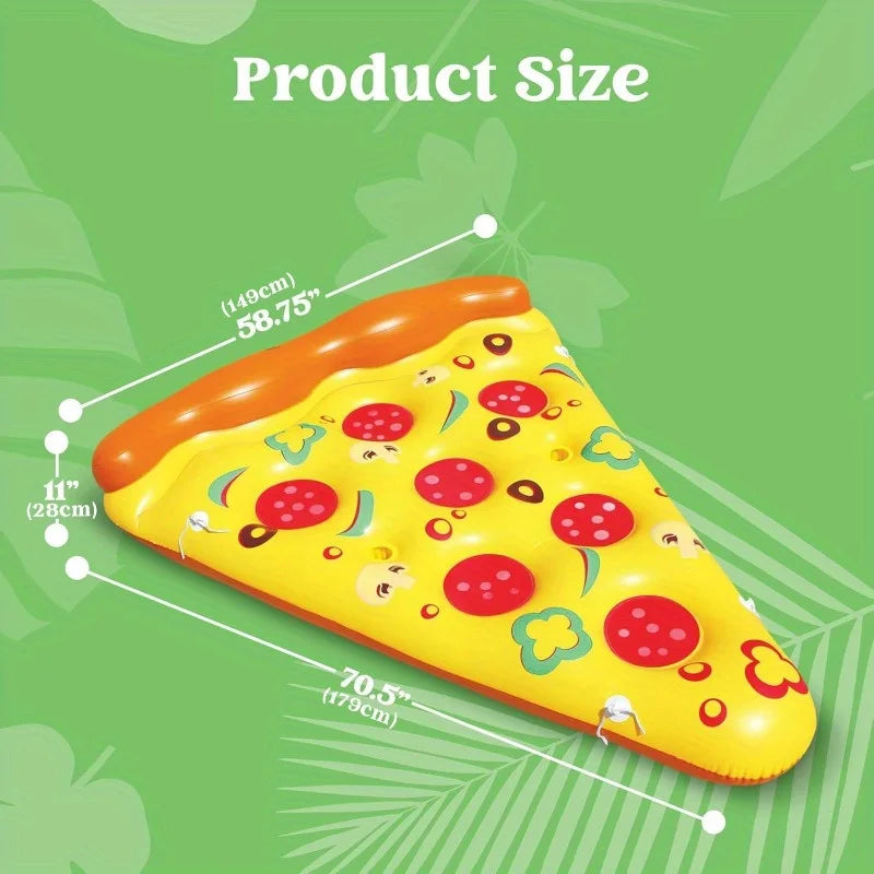 Bouée Pizza Géante Gonflable – Flotteur piscine fun adulte