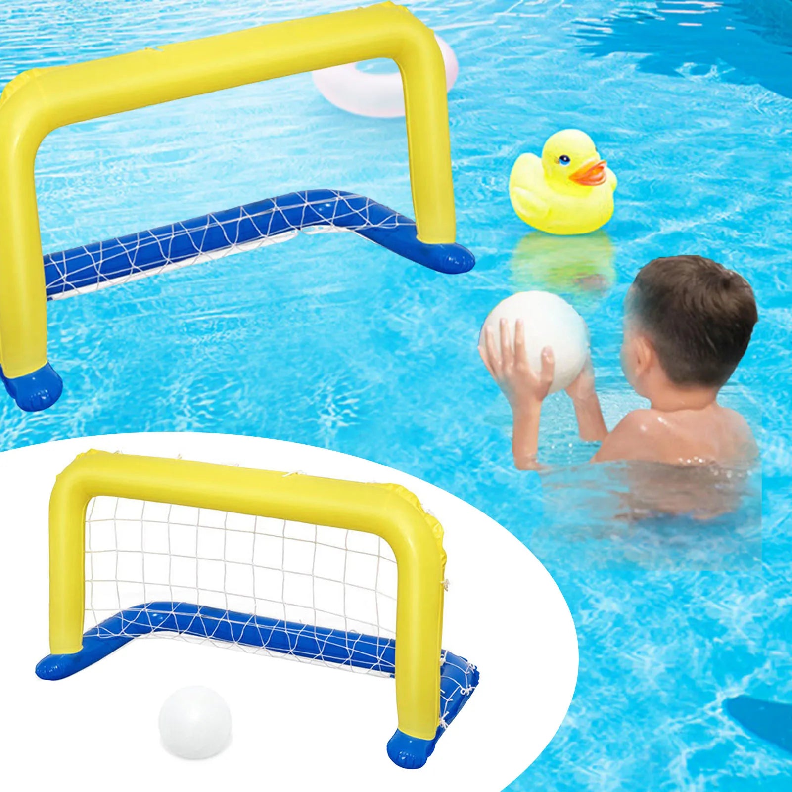 Filet de volley / basket gonflable pour piscine – Jeu aquatique famille
